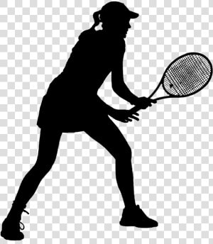 Tennis Silhouette   Tennis Player Silhouette Png  Transparent Png