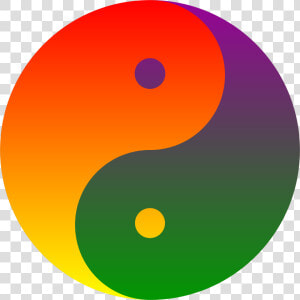 Rainbow Blend Yin Symbols   Ying Yang Clip Art  HD Png Download