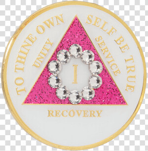 Aa Glow In Dark  Pink Glitter W  Bling Medallion  HD Png Download