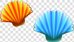 Clip Art Poster Marine Elements Transprent   Blue Seashell Cartoon Png  Transparent Png