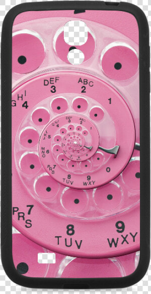 Retro Vintage Pastel Pink Rotary Dial Spiral Droste   Feature Phone  HD Png Download