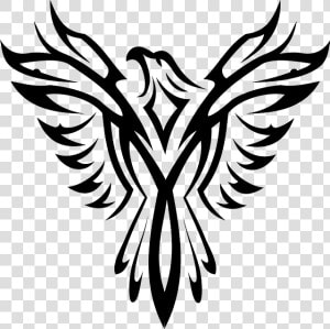 Black  Symbol  White  Eagle  Bird  Aquila  Tattoo   Phoenix Tattoo  HD Png Download