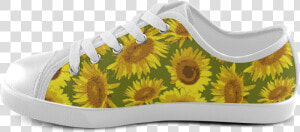 Sunflowers On Green Background Canvas Kid S Shoes  HD Png Download