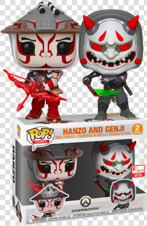 Hanzo  amp  Genji Pop Vinyl Figure 2 pack   Hanzo And Genji Funko Pop  HD Png Download