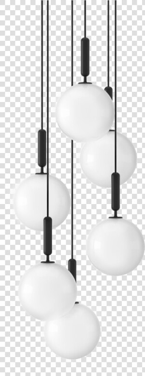 Nuura Miira 6 Large Grå Sort Hvid Grey Black White   Chandelier  HD Png Download