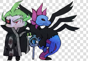 Ghetsis And His Hydreigon By Ultimateshuu   Pokemon Ghetsis And Hydreigon  HD Png Download