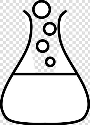 Flask  Liquid  Laboratory  Science  Chemistry  Research   Science Beaker Clipart Black And White  HD Png Download