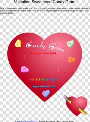 Valentine Day Heart Candy Gram  HD Png Download