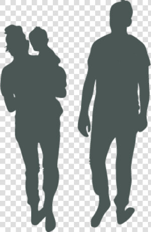 Silhuouette Of Two Adults  One Adult Is Carrying A   Tatuaje De Silueta De Familia  HD Png Download