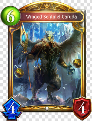 Winged Sentinel Garuda   Garuda Shadowverse Leader  HD Png Download