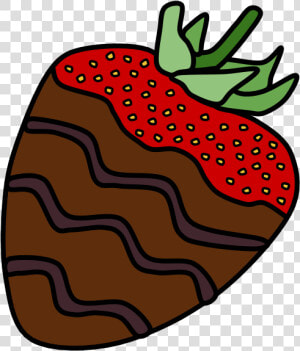 Chocolate Dipped Strawberry  Dark Chocolate Stripes   Chocolate Covered Strawberries Clipart Png  Transparent Png