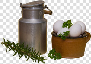 Milk Can  Pot  Egg  The Wax Pot  Clay Pot  Parsley   Pot De Lait Png  Transparent Png