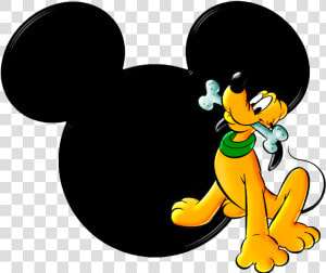 Pluto Mickey Mouse Minnie Mouse Goofy Clip Art   Pluto And Mickey Head  HD Png Download