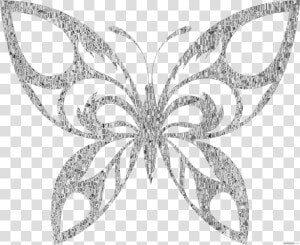 Transparent Butterfly Clipart   Silver Glitter Butterfly Clip Art  HD Png Download