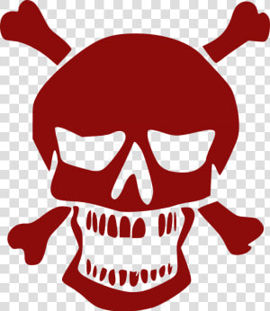 Skull  Crossbones  Red  Pirate  Jolly Roger  Death   Skull Bones Halloween  HD Png Download