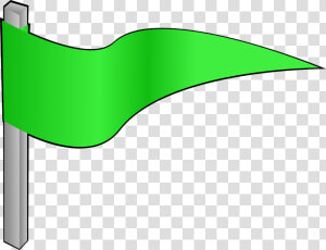 Green  Flag  Pennon  Waving  Pennant  Banner   Green Colour Flag Clipart  HD Png Download