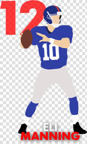 Transparent Quarterback Clipart   Eli Manning Clip Art  HD Png Download