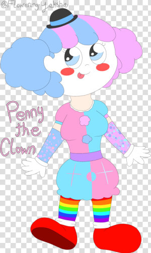 Clown Oc Original Character Penny Penny The Clown Cute   Cartoon  HD Png Download