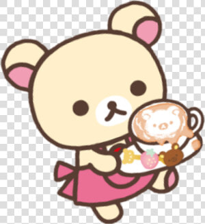  kawaii  cute  coffee  teddybear   Kiiroitori Sticker Rilakkuma  HD Png Download