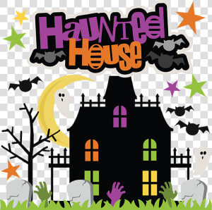 Hd Haunted House Svg   Halloween Haunted House Clipart Free  HD Png Download