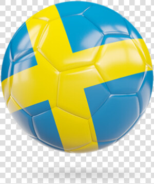 Glossy Soccer Ball   Sweden Football Flag Transparent  HD Png Download