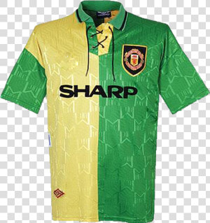 1992 1994 Manchester United Third Green gold Shirt   2019 2020 Man Utd Away Kit  HD Png Download