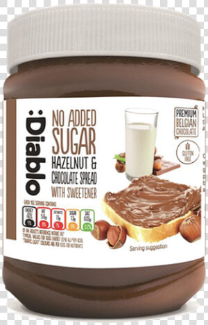 Diablo No Added Sugar Hazelnut Chocolate Spread   Diablo Sugar Free Hazelnut Chocolate Spread 350g  HD Png Download