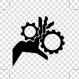 Gears  Injury  Warning  Attention  Black  Sign  Symbol   Keep Hand Out Of Machinery  HD Png Download