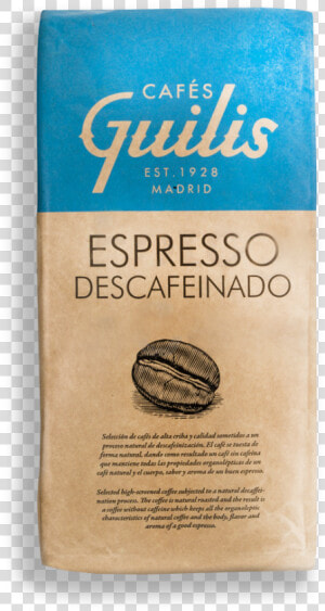 Cafes Guilis Espresso Descafeinado  HD Png Download