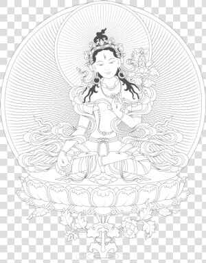 From The Sphere Of Emptiness Appears A White Lotus  HD Png Download