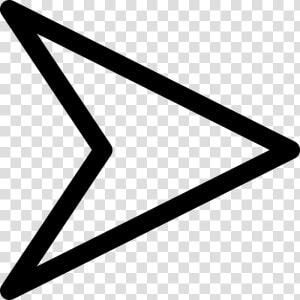 Triangle area symbol   White Arrow Right Png  Transparent Png