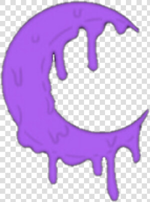  purple  aesthetic  moon  drip  cute  ftestickers  remixit   Crescent  HD Png Download