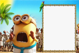 Minion Clipart Frame Moldura Para Foto Minions Transparent   Minions Frame  HD Png Download