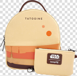 Tatooine Limited Edition 8” Faux Leather Mini Backpack   Loungefly Star Wars Mini Backpack  HD Png Download