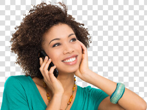 Afro   Calling On Phone Png  Transparent Png