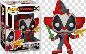 Playtime Clown Deadpool Pop Vinyl Figure   Deadpool Clown Funko Pop  HD Png Download