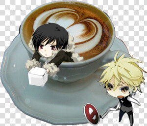  hotchocolate  stickers  chibis  durarara  izaya  shizuo  HD Png Download