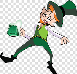 Drunk Leprechaun 2 Clip Arts   Leprechaun And Pot Of Gold Clipart  HD Png Download