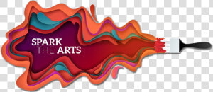 Spark The Arts   Paint Brush And Paint Streak  HD Png Download