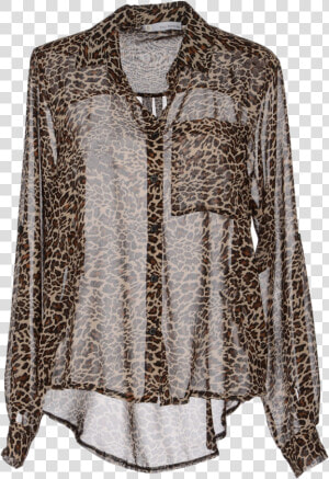 Chilli Peppers Animal Print Sheer See Through Shirt   See Through Leopard Print Top  HD Png Download