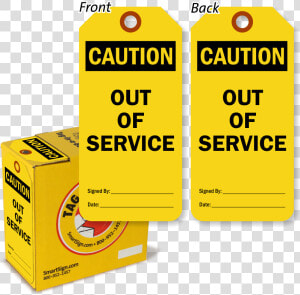 Caution Out Of Service Lock Out Tag In A Box   Out Of Service Tagging  HD Png Download