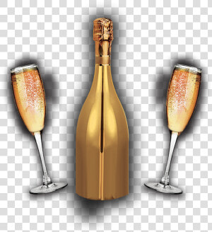  mq  gold  glass  bottle  champagne   White Wine Bottle And Glass Png  Transparent Png