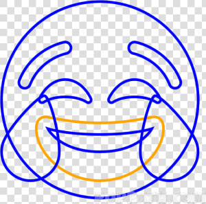 Draw A Large Inverted Semi Circle For The Mouth   Laughing Emoji Coloring Page  HD Png Download