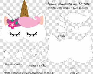 Thumb Image   Molde Para Antifaz De Unicornio  HD Png Download