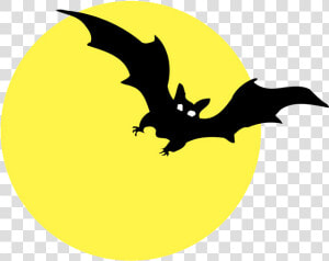 Clipart Moon Scary   Bat And Moon Clipart  HD Png Download