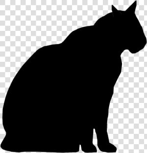 Male Cat Silhouette   Fat Cat Silhouette  HD Png Download