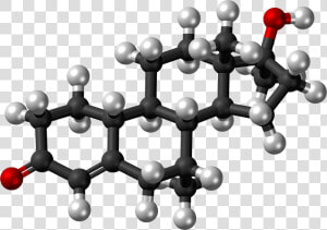 Mibolerone Molecule Ball   Progesterone Molecule Structure  HD Png Download