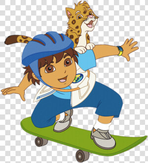 Diego On Skateboard   Go Diego Go Skateboard  HD Png Download