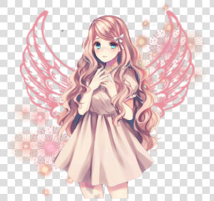 Transparent Anime Angel Png   Anime Girl Drawing Colored  Png Download