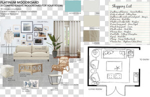 Platinum Mood Board Sea Interior Design   Interior Design Mood Board Free  HD Png Download